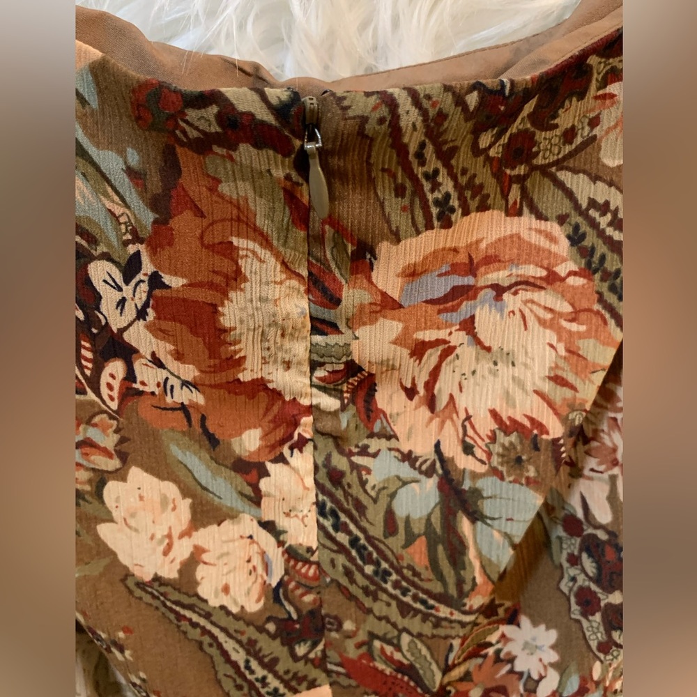 Nygard Petite Maxi Length Skirt Floral Print with Ruffles Size 4 - Picture 3 of 5